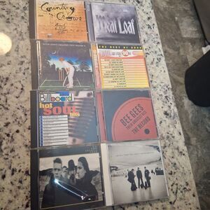 Lot of 8 Rock & Pop CDs U2 Elton John Bee Gees Meat Loaf Counting Crows 90s Hits